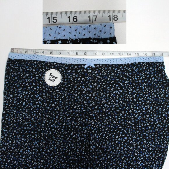 Women's 2 Piece Large Pajama Set - Short Sleeve Top - Mid Length Style Bottoms - Picture 7 of 11